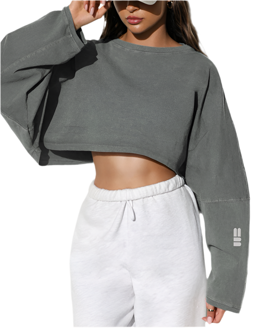 Mind Above Body™ Cropped Crewneck Sweatshirt (Pre-Order)