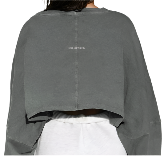 Mind Above Body™ Cropped Crewneck Sweatshirt (Pre-Order)