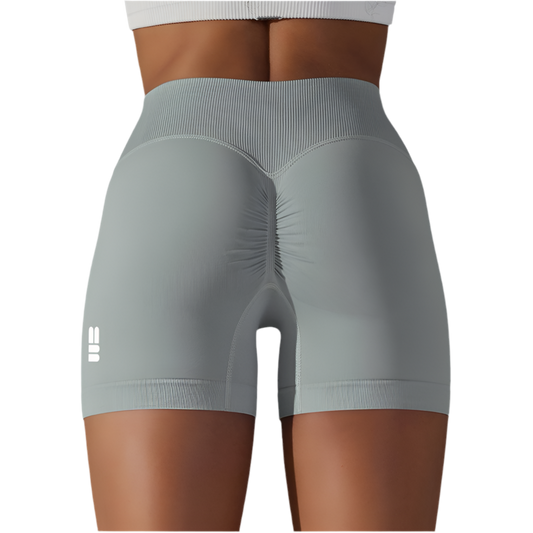 Sculpt Seamless Scrunch Shorts – Light Grey (Pre-Order)